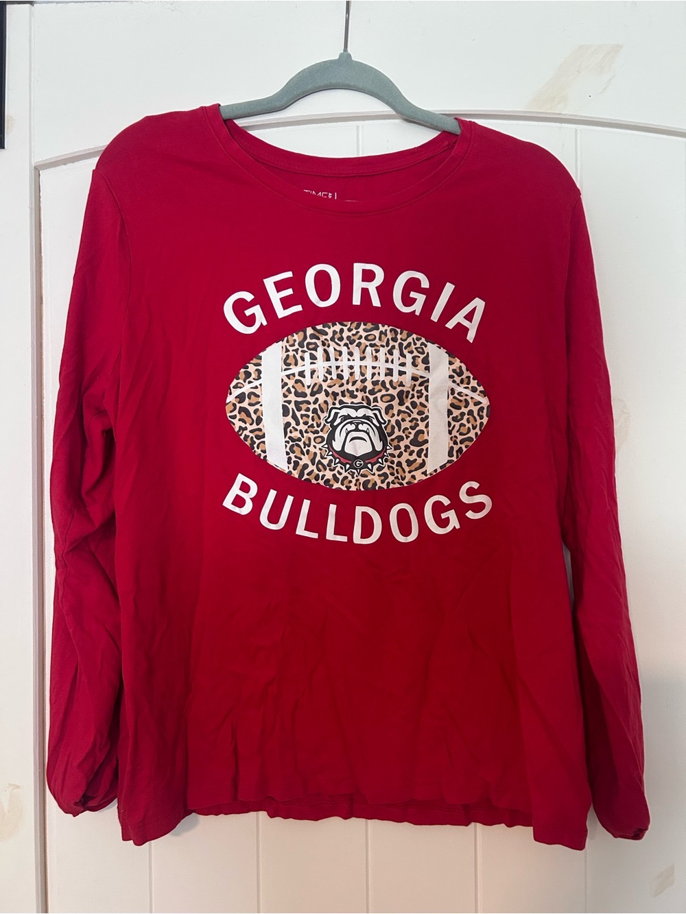 Georgia Bulldogs Women Long Sleeve Tshirt XL - Time and Tru
